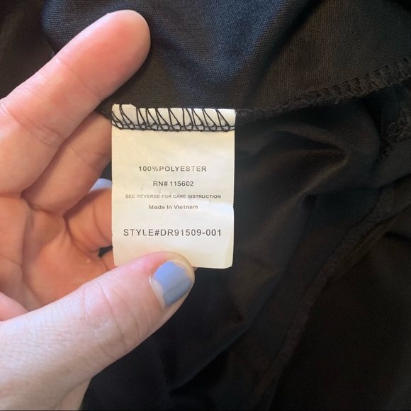 Lush Black Chiffon Dress- Medium - Picture 8 of 9